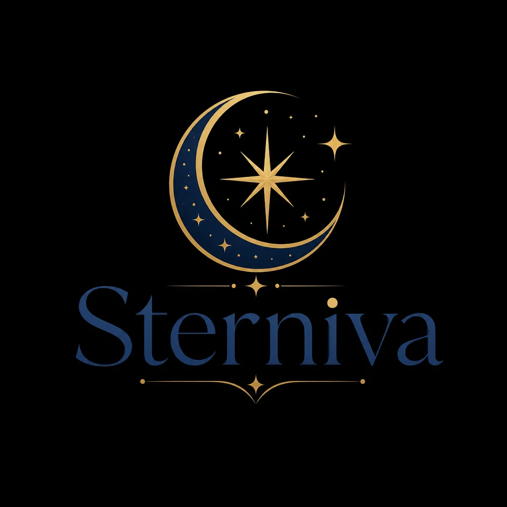Sterniva Logo auf schwarzem Hintergrund für Sterniva