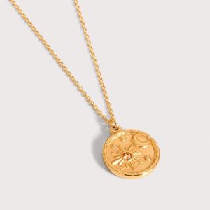 18k Gold Moon Necklace