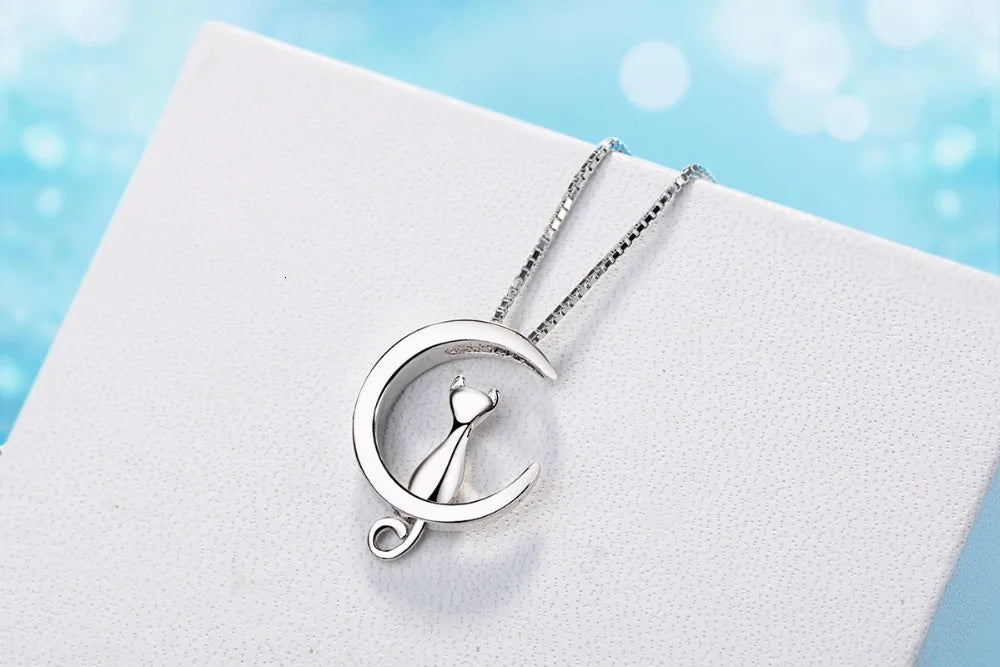 Cat On The Moon Necklace