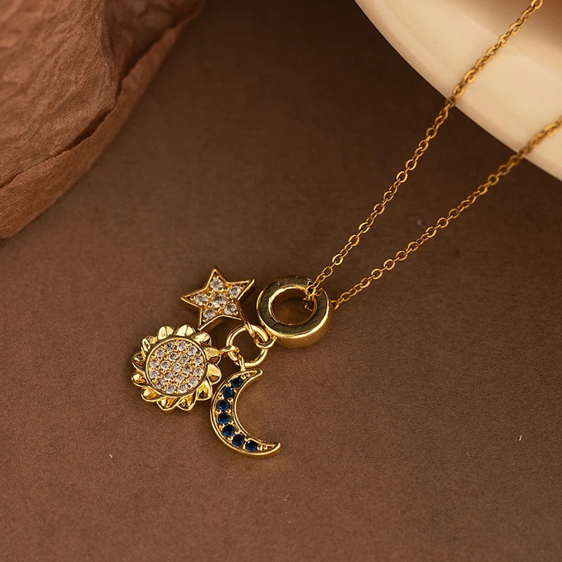 Moon Necklace Stainless Steel