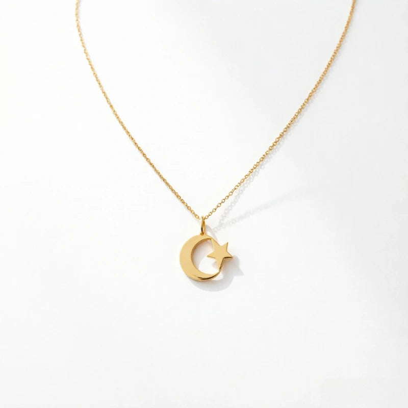 Muslim Moon And Star Necklace