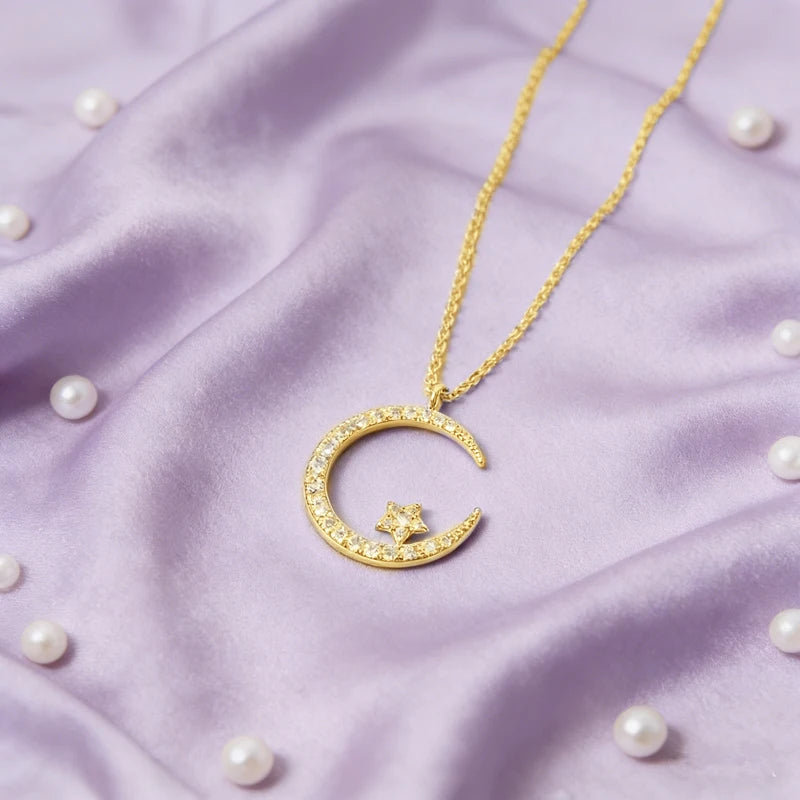 Full Moon Pendant Necklace