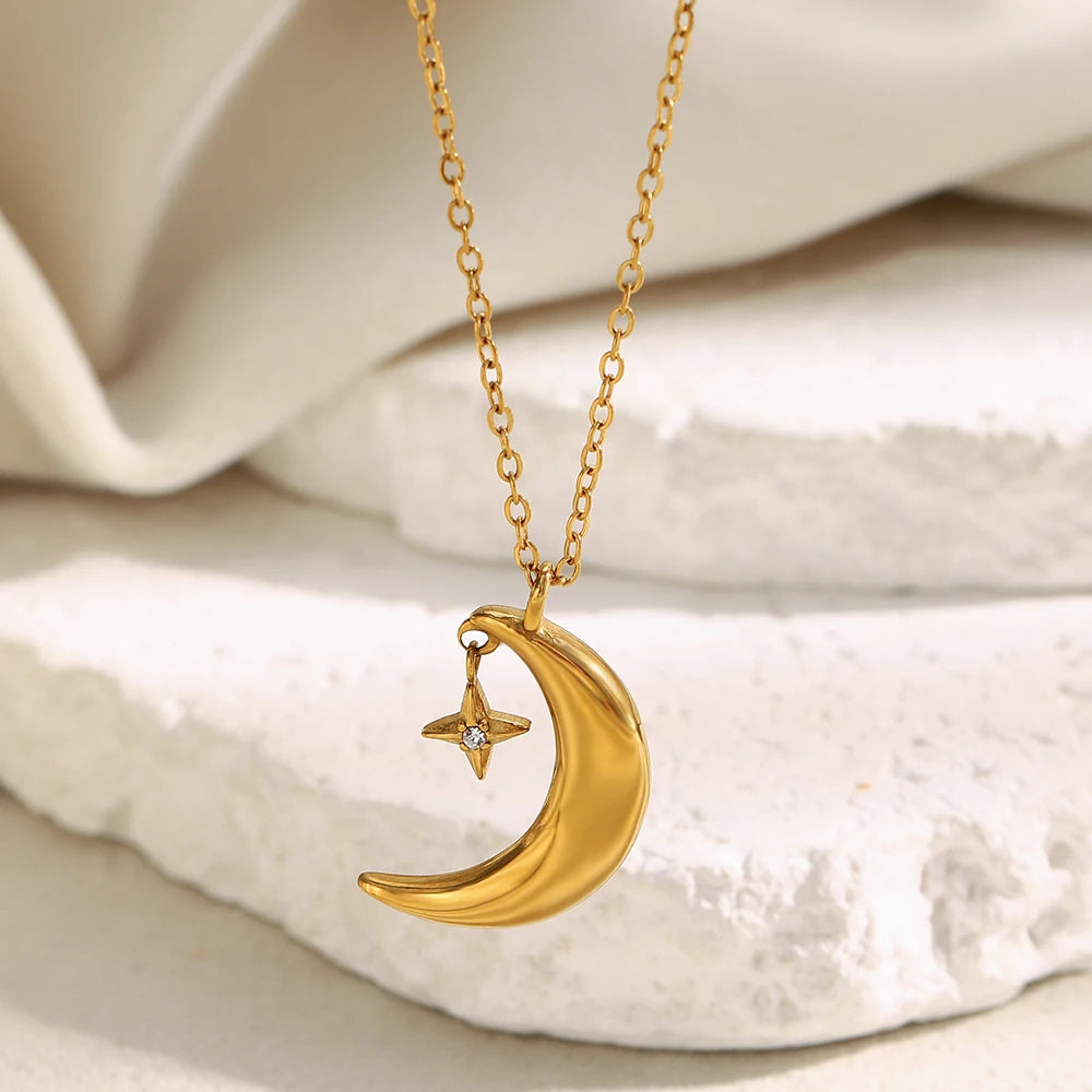 Halbmond Kette Gold