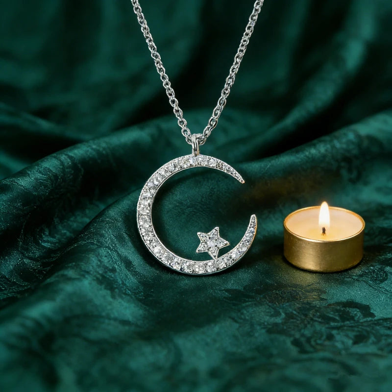 Full Moon Pendant Necklace