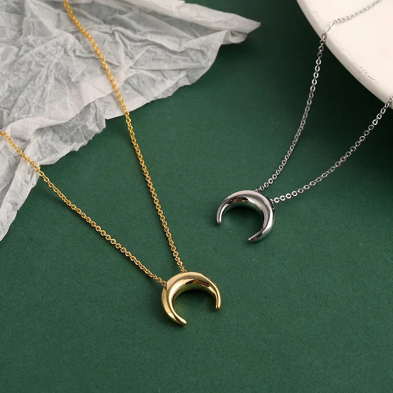 Halbmond Kette Silber