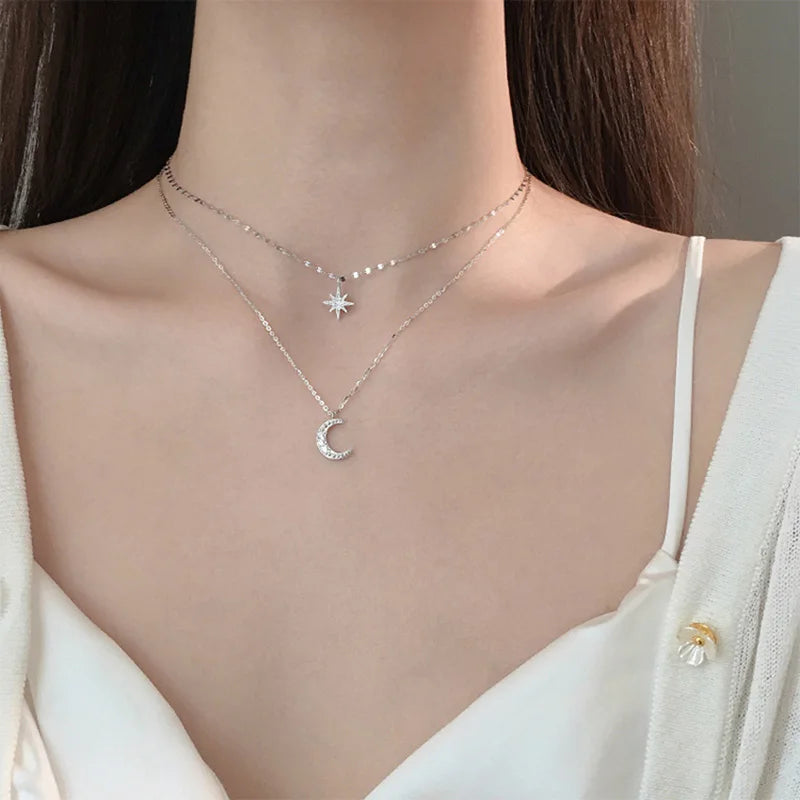 Necklace With Stars And Moon