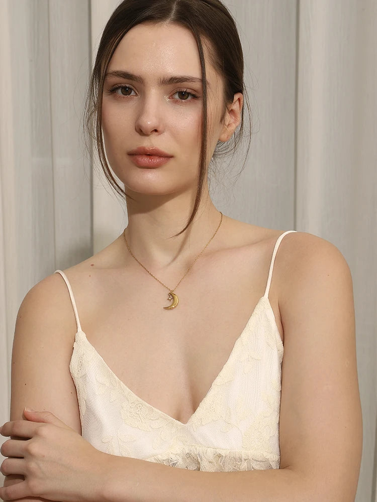 Halbmond Kette Gold