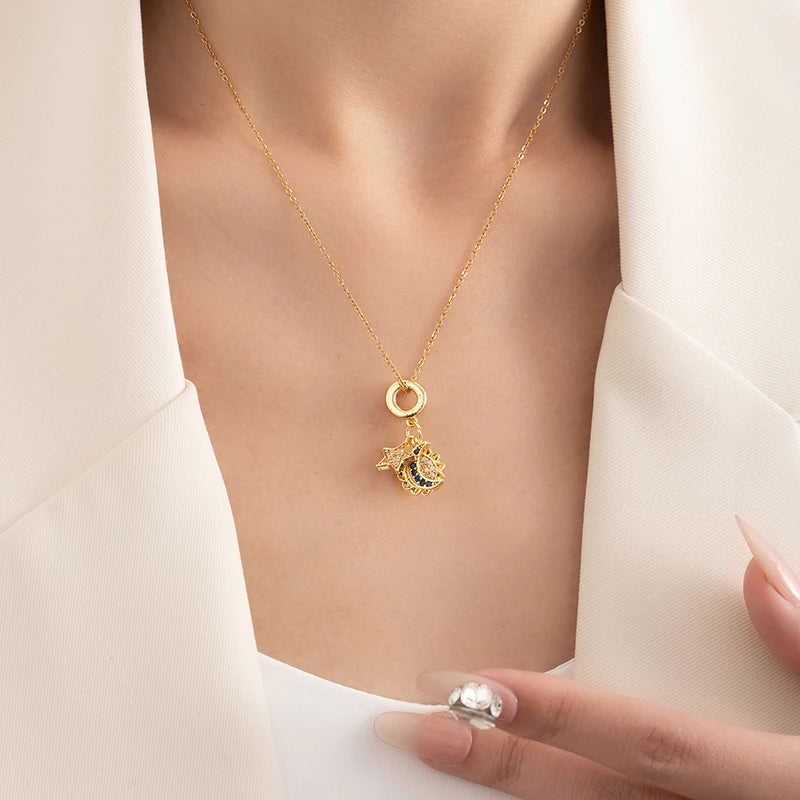 Moon Necklace Stainless Steel