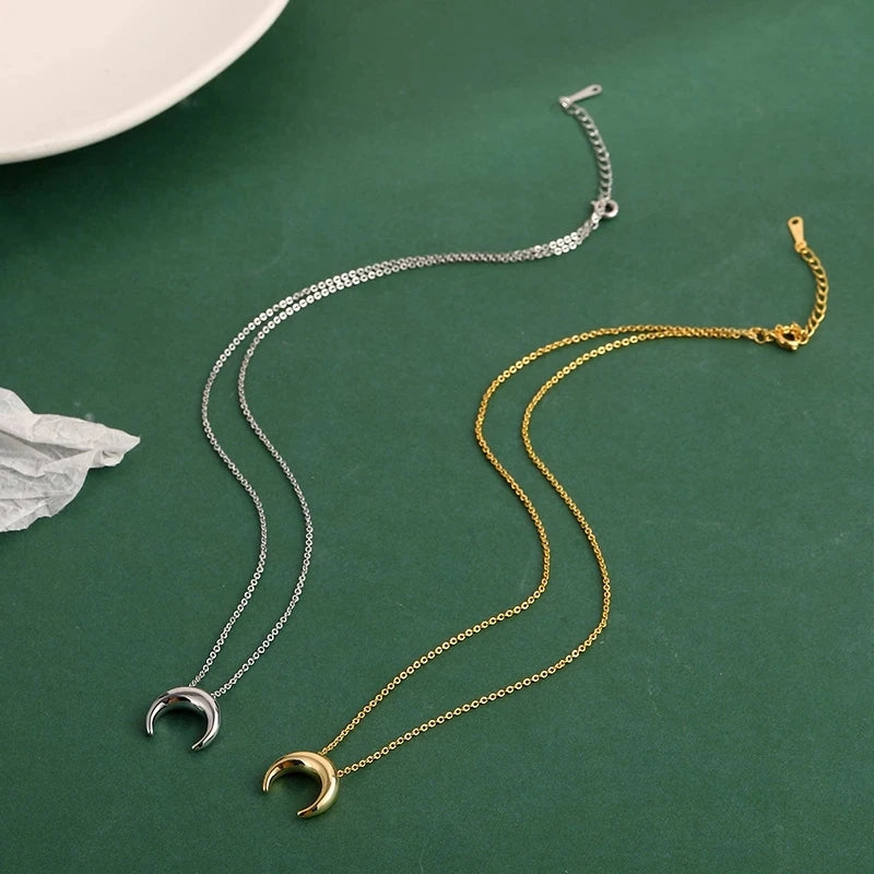 Halbmond Kette Silber