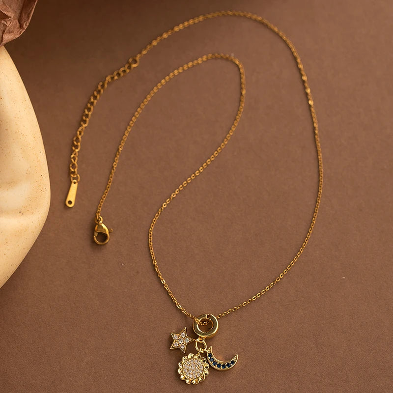 Moon Necklace Stainless Steel