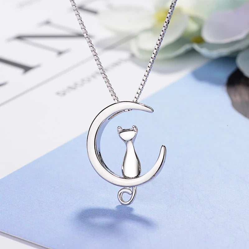 Cat On The Moon Necklace