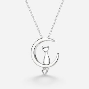 Cat On The Moon Necklace