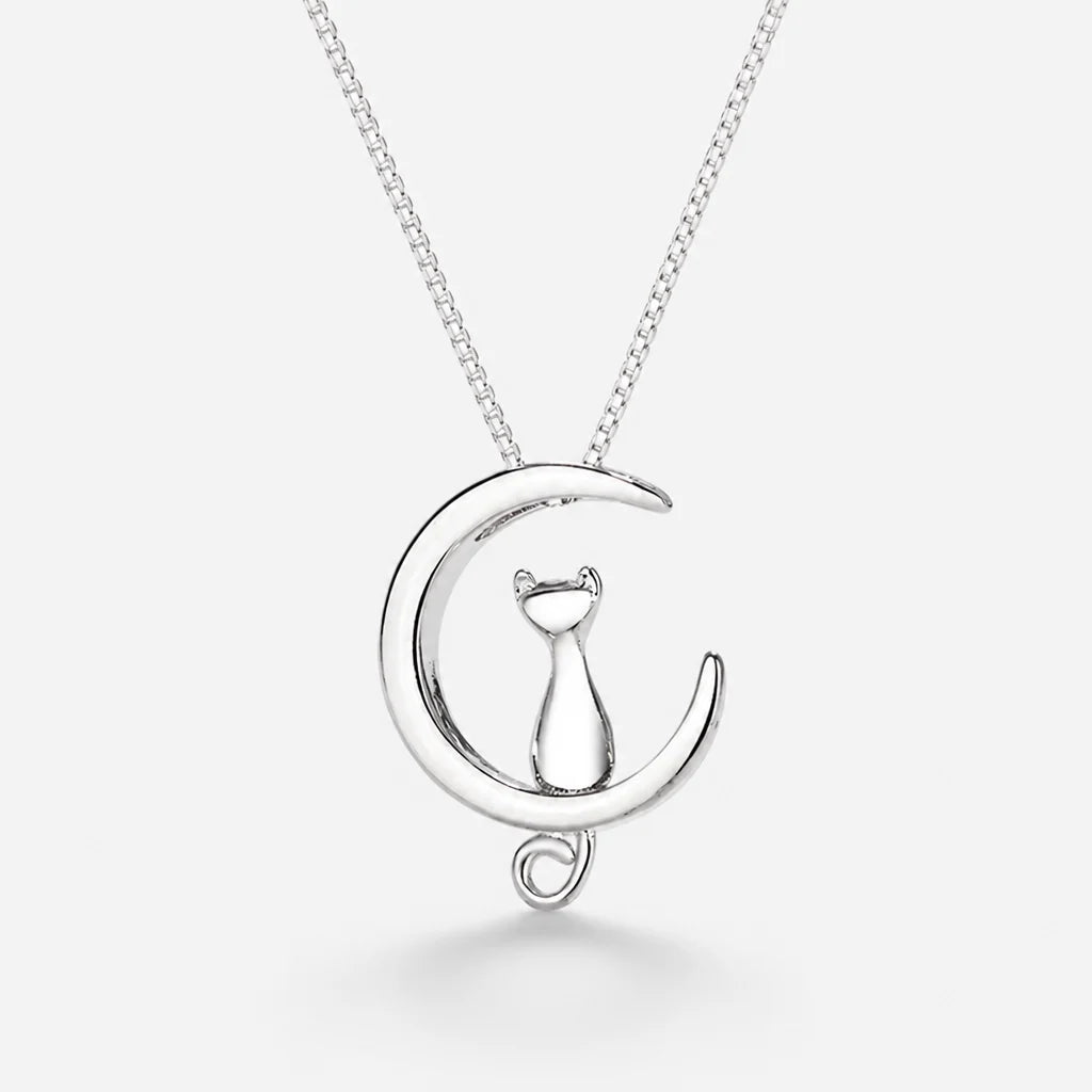 Cat On The Moon Necklace