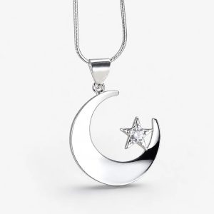 Crescent Moon And Star Necklace