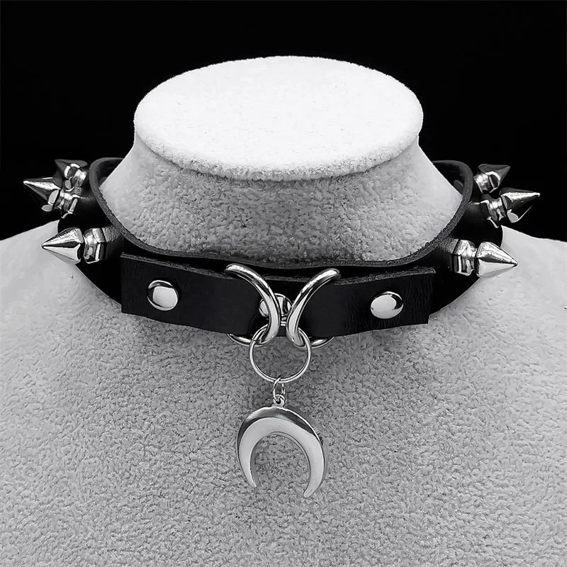 Crescent Moon Necklace For Men