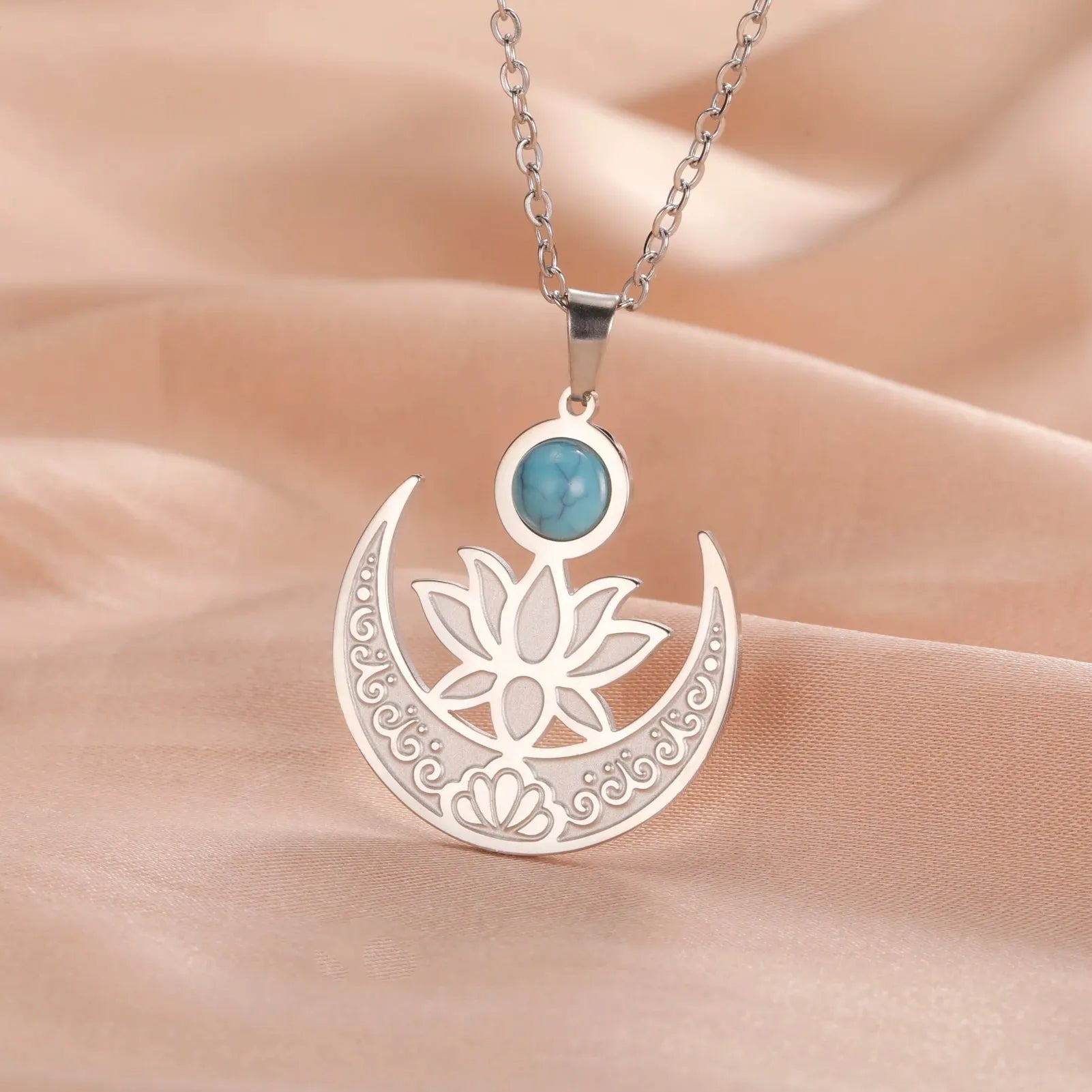 Crescent Moon Pendant Necklace