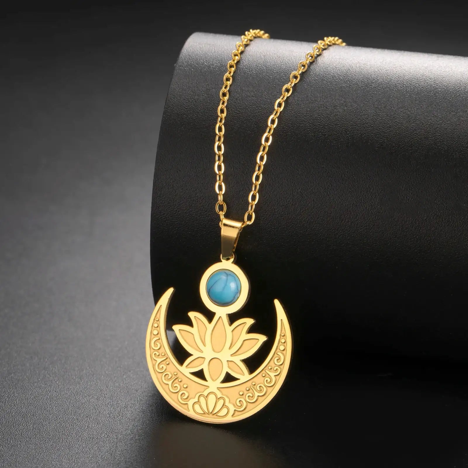 Crescent Moon Pendant Necklace