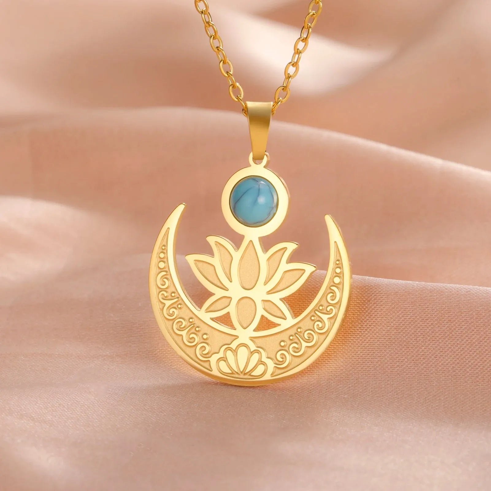 Crescent Moon Pendant Necklace