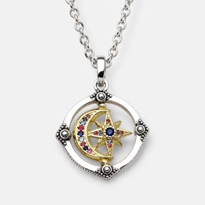 Crescent Moon Star Necklace