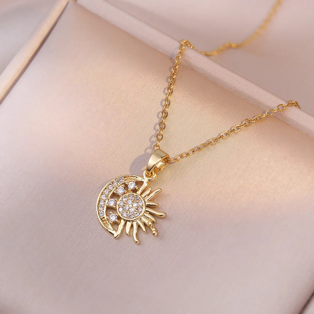Diamond Moon Necklace