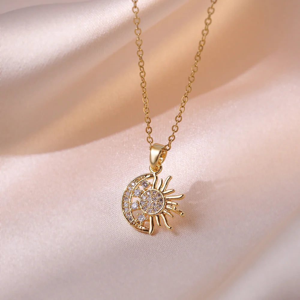 Diamond Moon Necklace
