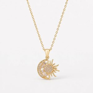 Diamond Moon Necklace