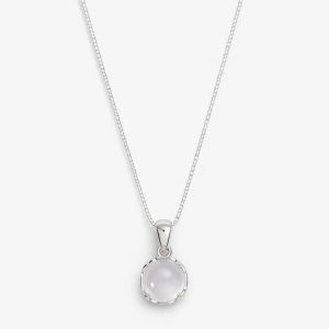 Full Moon Necklace Silver
