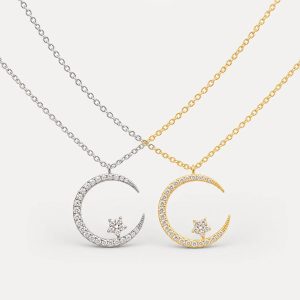 Full Moon Pendant Necklace
