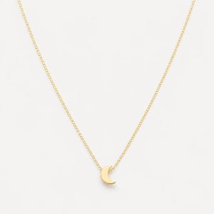 Gold Half Moon Necklace