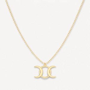 Gold Necklace With Moon