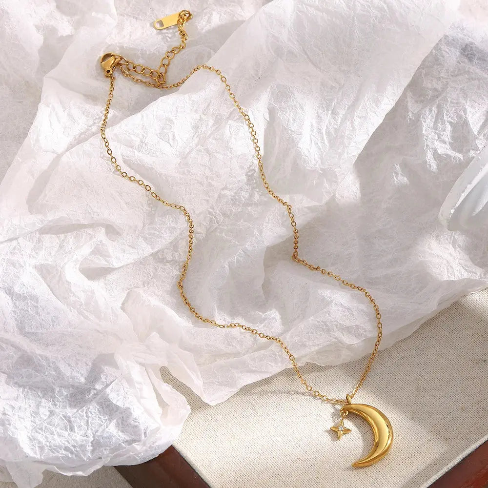 Halbmond Kette Gold