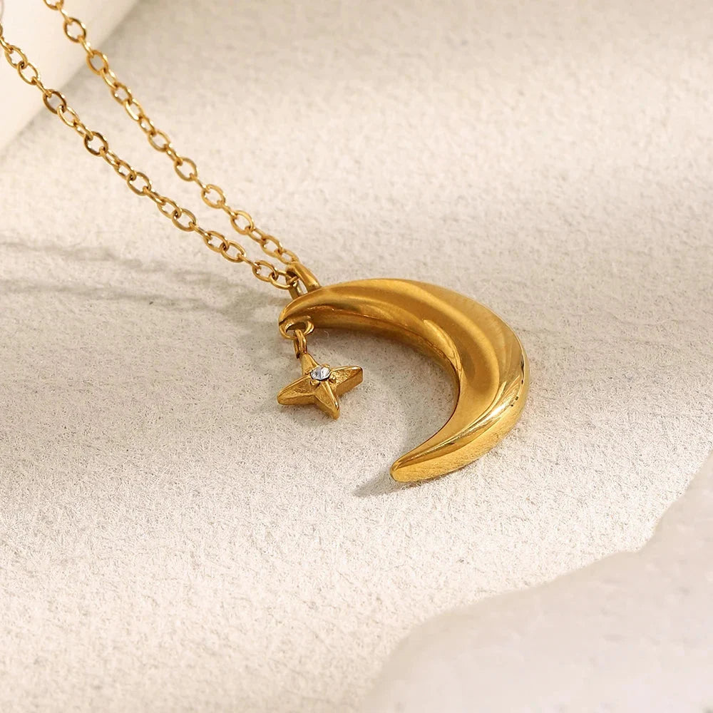 Halbmond Kette Gold