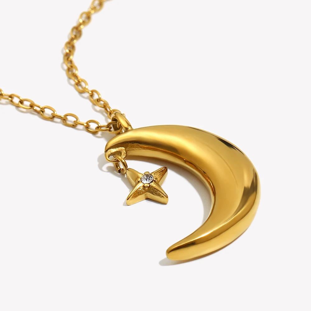 Halbmond Kette Gold