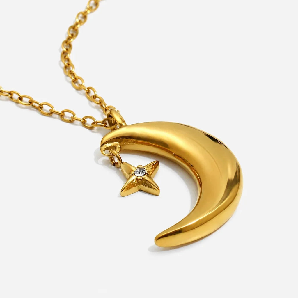 Halbmond Kette Gold