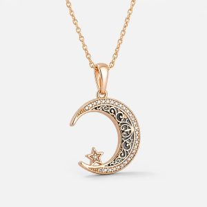 Halbmond Kette Rosegold