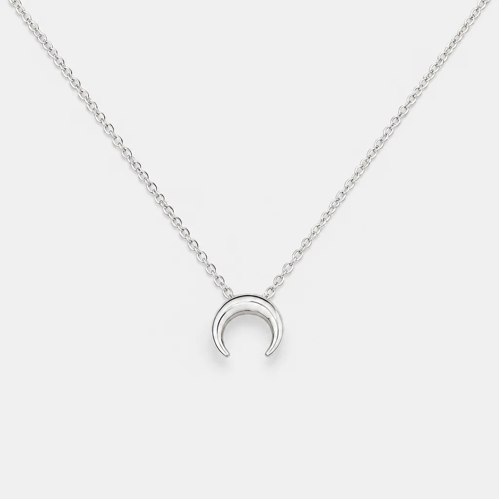 Halbmond Kette Silber