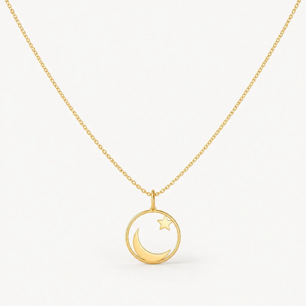 Halbmond Stern Kette