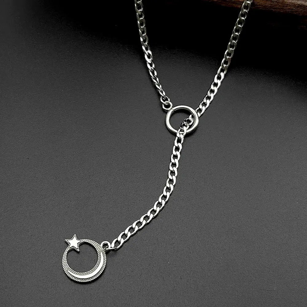 Half Moon And Star Necklace