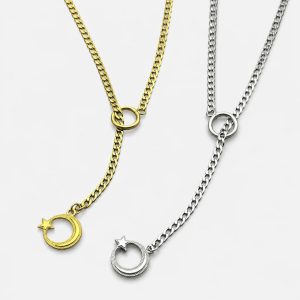 Half Moon And Star Necklace