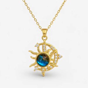 Kette Mit Mond Anhänger Gold
