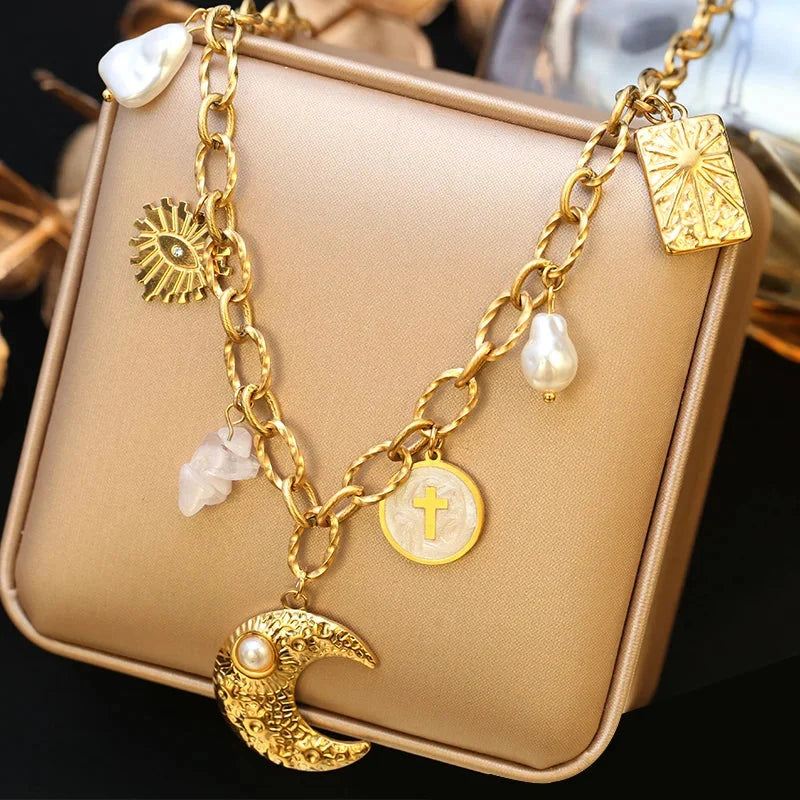 Kette Sonne Mond Gold