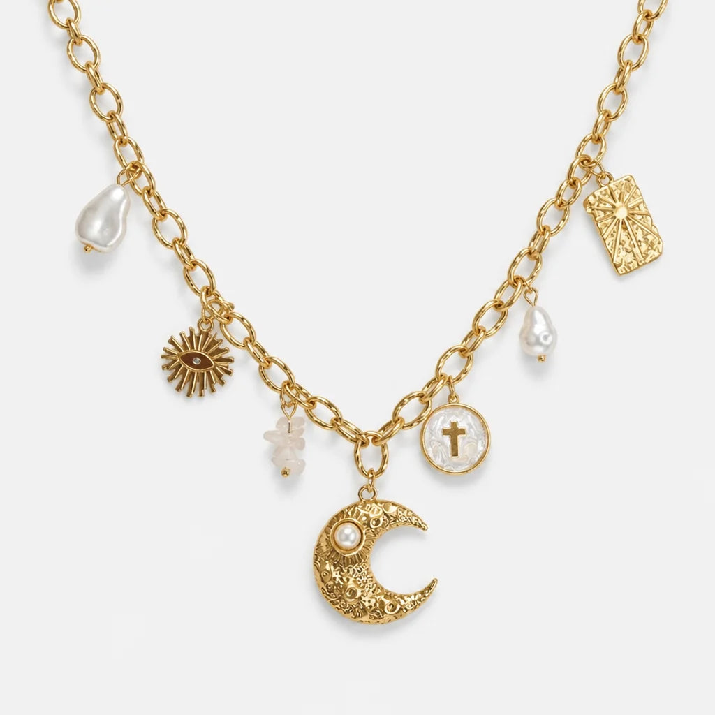 Kette Sonne Mond Gold