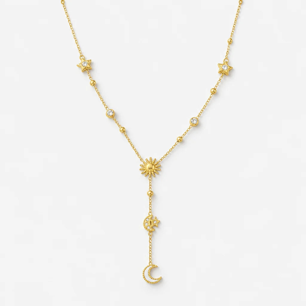 Kette Sonne Mond Sterne Silber