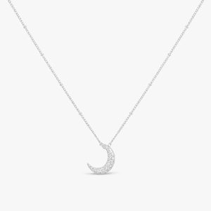 Mond Kette Echt Silber