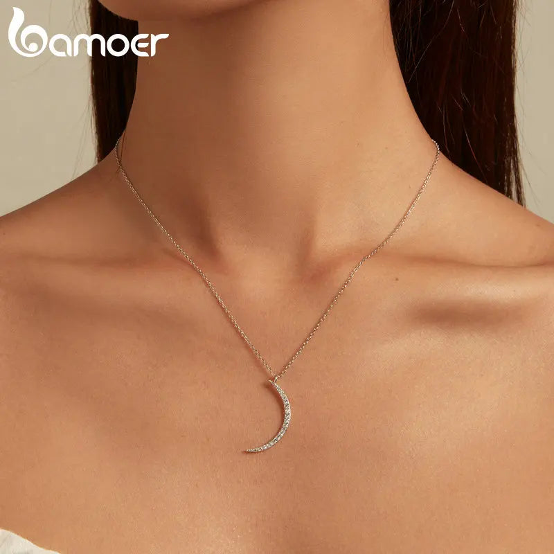 Mondsichel Kette Silber