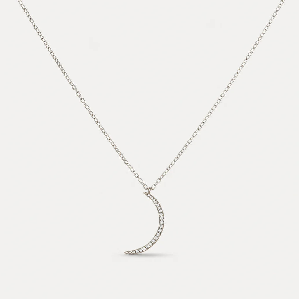 Mondsichel Kette Silber