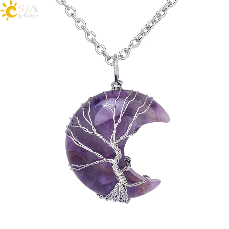 Moon And Crystal Necklace