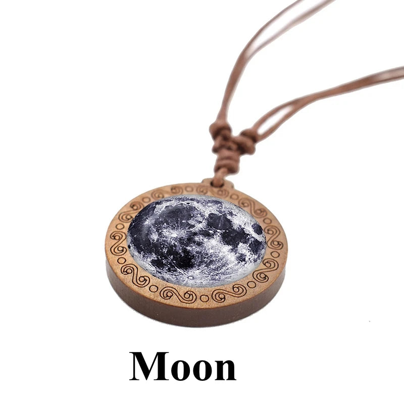 Moon And Saturn Necklace