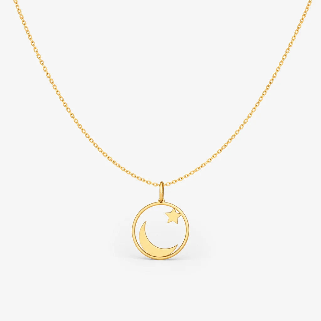 Moon And Star Necklace