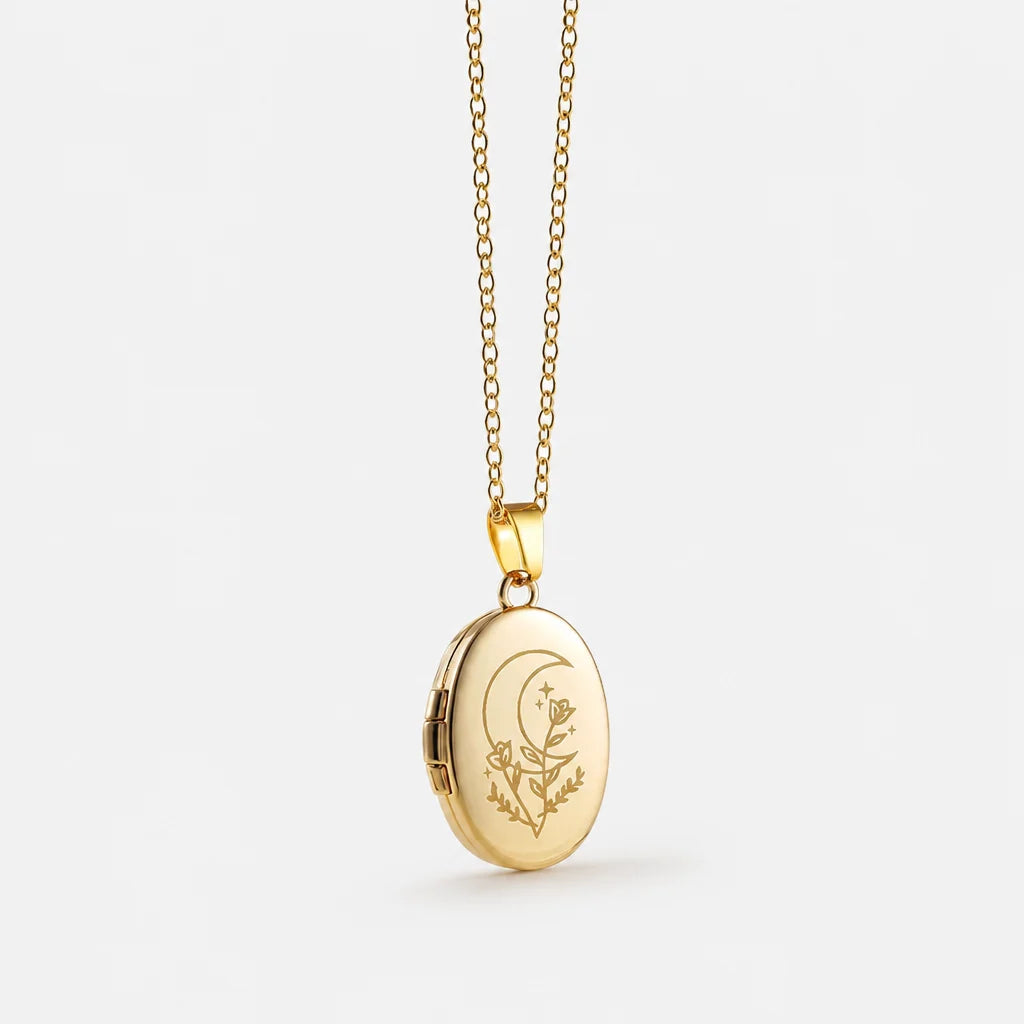 Moon Locket Necklace